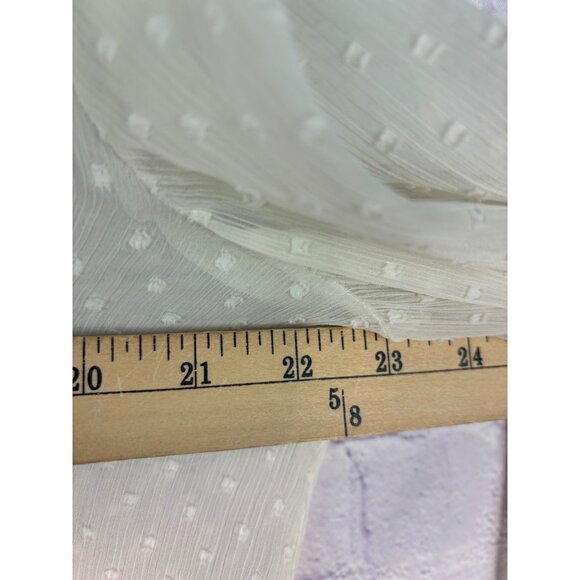 Zara Womens Romantic Textured Polka Dot Ruffle Blouse Size XL - Picture 9 of 9